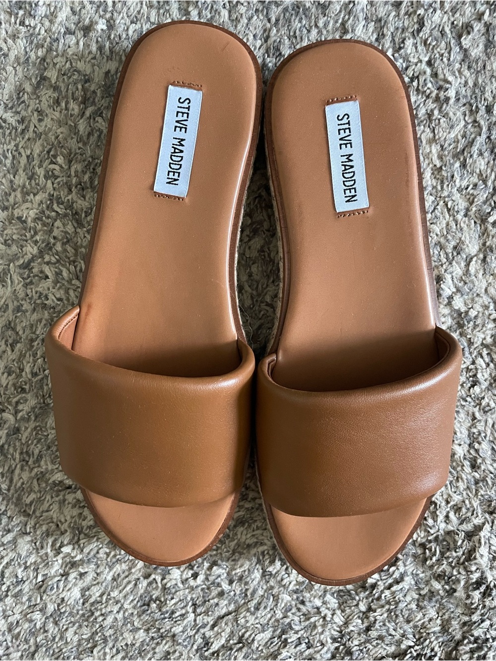 Steve Madden Women's Tan Slide Sandals